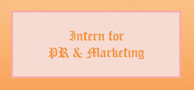 Internship : PR & Marketing