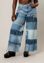 Nova Upcycled Patchwork Jeans Customized