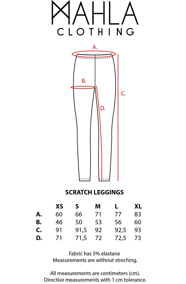Scratch Leggings Dark Grey Organic Cotton - Mahla Clothing