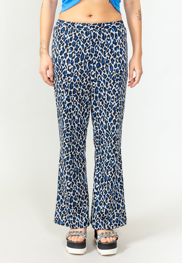 Daria Trousers Blue Leopard