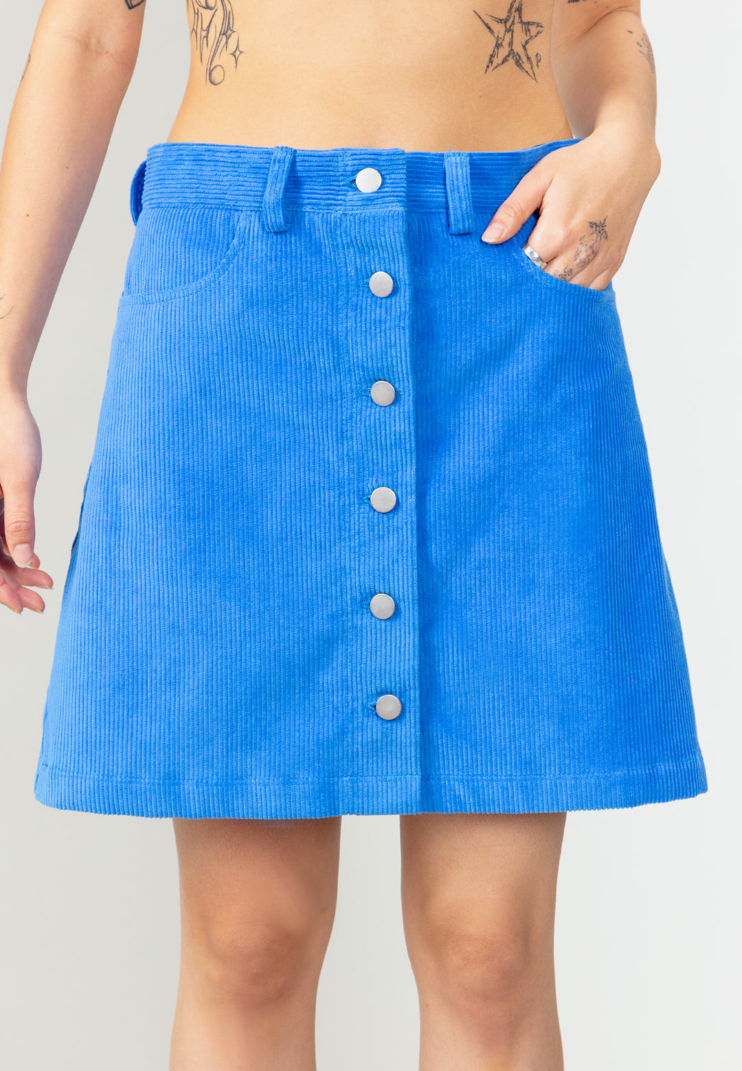Royal blue corduroy skirt clearance