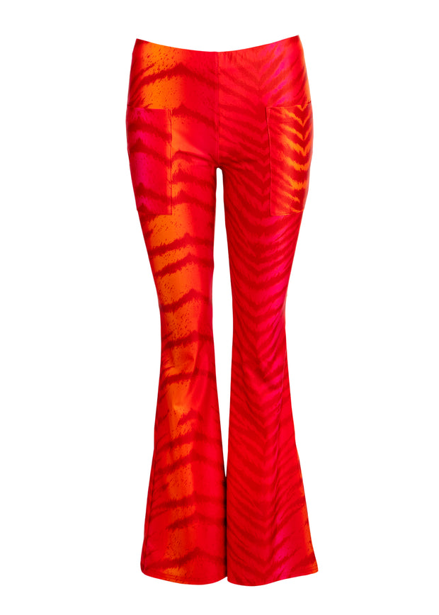 Dalika Flared Trousers Pink Orange Tigris