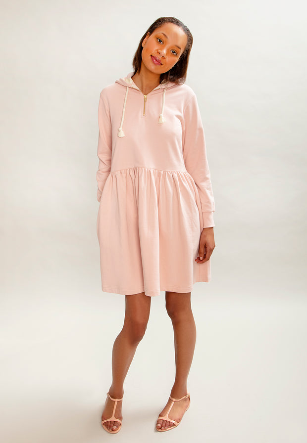 light pink hoodie dress Piper Hoodie Dress in Pink is the perfect sweatshirt dress Classic Girl