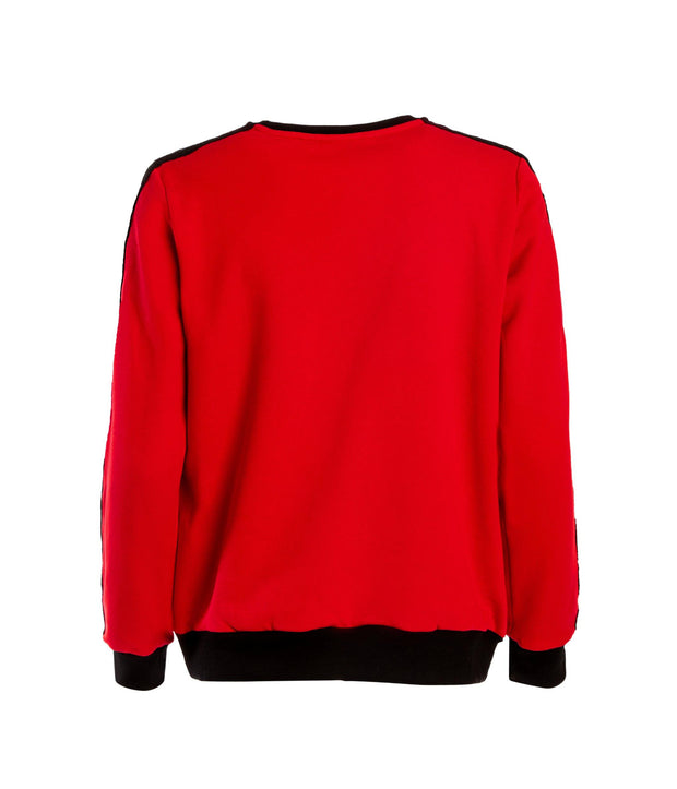 Wavy Sweatshirt Chili Freaking Red - Mahla Clothing