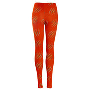 Scratch Leggings Orange Organic Cotton - Mahla Clothing